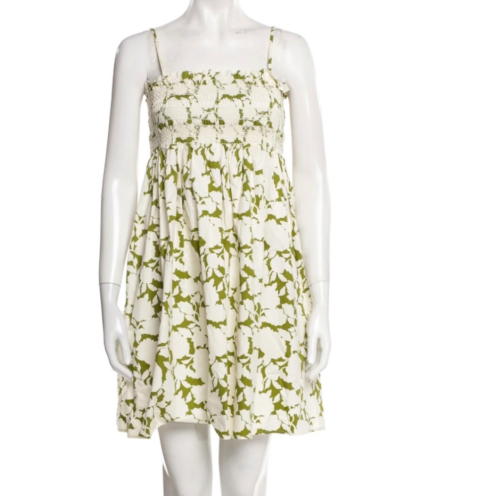 Tory Burch Smoked printed cotton mini dress
